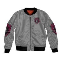 I'm Never Alone Skull Demon Bomber Jacket - Wonder Print Shop