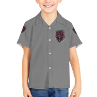 I'm Never Alone Skull Demon Family Matching Puletasi Dress and Hawaiian Shirt - Wonder Print Shop