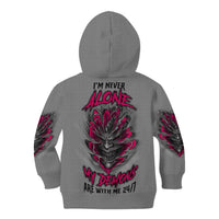 I'm Never Alone Skull Demon Kid Hoodie - Wonder Print Shop