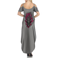 I'm Never Alone Skull Demon Summer Maxi Dress - Wonder Print Shop