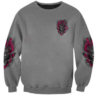 I'm Never Alone Skull Demon Sweatshirt - Wonder Print Shop