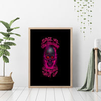 Judge Me When Yours Perfect Otherwise Shut Up Canvas Wall Art - Wonder Print Shop