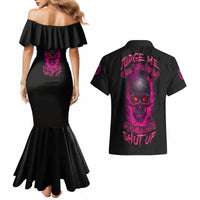 Judge Me When Yours Perfect Otherwise Shut Up Couples Matching Mermaid Dress and Hawaiian Shirt - Wonder Print Shop