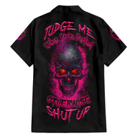 Judge Me When Yours Perfect Otherwise Shut Up Family Matching Off Shoulder Long Sleeve Dress and Hawaiian Shirt - Wonder Print Shop