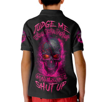 Judge Me When Yours Perfect Otherwise Shut Up Kid Polo Shirt - Wonder Print Shop
