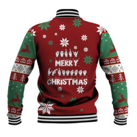 Sign Language Merry Christmas Baseball Jacket Xmas Holiday Patterns - Wonder Print Shop