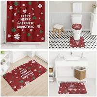 Sign Language Merry Christmas Bathroom Set Xmas Holiday Patterns - Wonder Print Shop