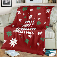 Sign Language Merry Christmas Blanket Xmas Holiday Patterns - Wonder Print Shop