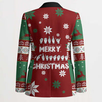 Sign Language Merry Christmas Blazer Xmas Holiday Patterns - Wonder Print Shop