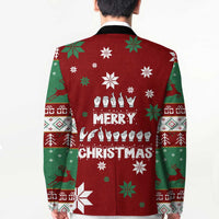 Sign Language Merry Christmas Blazer Xmas Holiday Patterns - Wonder Print Shop