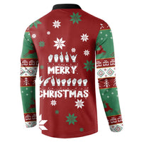 Sign Language Merry Christmas Button Sweatshirt Xmas Holiday Patterns - Wonder Print Shop