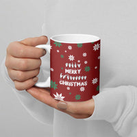 Sign Language Merry Christmas Ceramic Mug Xmas Holiday Patterns - Wonder Print Shop
