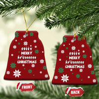 Sign Language Merry Christmas Ceramic Ornament Xmas Holiday Patterns - Wonder Print Shop