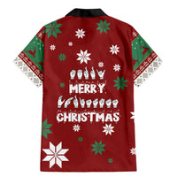 Sign Language Merry Christmas Family Matching Mermaid Dress and Hawaiian Shirt Xmas Holiday Patterns - Wonder Print Shop