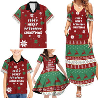 Sign Language Merry Christmas Family Matching Summer Maxi Dress and Hawaiian Shirt Xmas Holiday Patterns - Wonder Print Shop