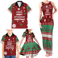 Sign Language Merry Christmas Family Matching Tank Maxi Dress and Hawaiian Shirt Xmas Holiday Patterns - Wonder Print Shop