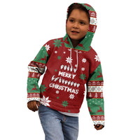 Sign Language Merry Christmas Kid Hoodie Xmas Holiday Patterns - Wonder Print Shop