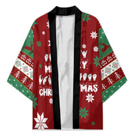 Sign Language Merry Christmas Kimono Xmas Holiday Patterns - Wonder Print Shop