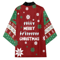Sign Language Merry Christmas Kimono Xmas Holiday Patterns - Wonder Print Shop