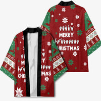 Sign Language Merry Christmas Kimono Xmas Holiday Patterns - Wonder Print Shop
