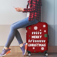 Sign Language Merry Christmas Luggage Cover Xmas Holiday Patterns - Wonder Print Shop