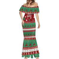 Sign Language Merry Christmas Mermaid Dress Xmas Holiday Patterns - Wonder Print Shop