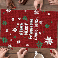 Sign Language Merry Christmas Puzzle Xmas Holiday Patterns - Wonder Print Shop