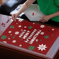 Sign Language Merry Christmas Puzzle Xmas Holiday Patterns - Wonder Print Shop