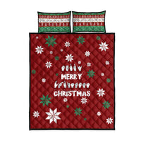 Sign Language Merry Christmas Quilt Bed Set Xmas Holiday Patterns - Wonder Print Shop
