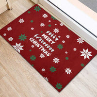 Sign Language Merry Christmas Rubber Doormat Xmas Holiday Patterns - Wonder Print Shop