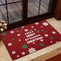 Sign Language Merry Christmas Rubber Doormat Xmas Holiday Patterns - Wonder Print Shop