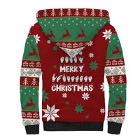 Sign Language Merry Christmas Sherpa Hoodie Xmas Holiday Patterns - Wonder Print Shop