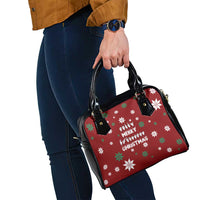 Sign Language Merry Christmas Shoulder Handbag Xmas Holiday Patterns - Wonder Print Shop