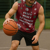 Sign Language Merry Christmas Sleeveless Hoodie Xmas Holiday Patterns - Wonder Print Shop