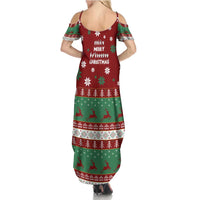 Sign Language Merry Christmas Summer Maxi Dress Xmas Holiday Patterns - Wonder Print Shop