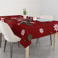 Sign Language Merry Christmas Tablecloth Xmas Holiday Patterns - Wonder Print Shop