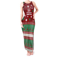 Sign Language Merry Christmas Tank Maxi Dress Xmas Holiday Patterns - Wonder Print Shop