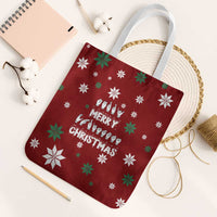 Sign Language Merry Christmas Tote Bag Xmas Holiday Patterns - Wonder Print Shop
