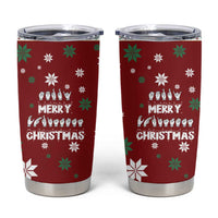 Sign Language Merry Christmas Tumbler Cup Xmas Holiday Patterns - Wonder Print Shop