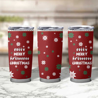 Sign Language Merry Christmas Tumbler Cup Xmas Holiday Patterns - Wonder Print Shop