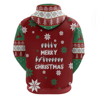 Sign Language Merry Christmas Zip Hoodie Xmas Holiday Patterns - Wonder Print Shop