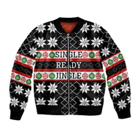 Single Ready To Jingle Christmas Bomber Jacket Xmas Holiday Patterns - Wonder Print Shop