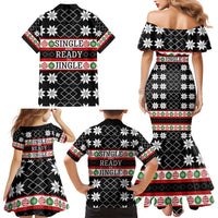 Single Ready To Jingle Christmas Family Matching Mermaid Dress and Hawaiian Shirt Xmas Holiday Patterns - Wonder Print Shop
