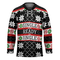 Single Ready To Jingle Christmas Hockey Jersey Xmas Holiday Patterns - Wonder Print Shop