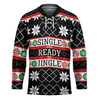 Single Ready To Jingle Christmas Hockey Jersey Xmas Holiday Patterns - Wonder Print Shop