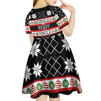 Single Ready To Jingle Christmas Kid Short Sleeve Dress Xmas Holiday Patterns - Wonder Print Shop