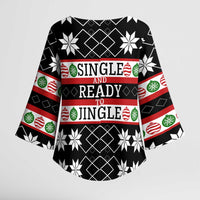 Single Ready To Jingle Christmas Kimono Sleeve Blouse Xmas Holiday Patterns - Wonder Print Shop