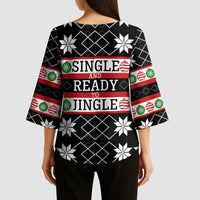 Single Ready To Jingle Christmas Kimono Sleeve Blouse Xmas Holiday Patterns - Wonder Print Shop