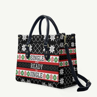Single Ready To Jingle Christmas Leather Bag Xmas Holiday Patterns - Wonder Print Shop