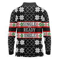 Single Ready To Jingle Christmas Long Sleeve Polo Shirt Xmas Holiday Patterns - Wonder Print Shop